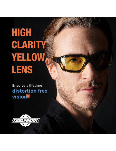 Gafas de Seguridad ToolFreak Spoggles HD Lente Amarillo Policarbonato