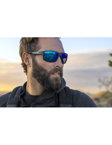 Gafas de Sol Polarizadas Wiley X Peak - Protección UV, Montura Negra
