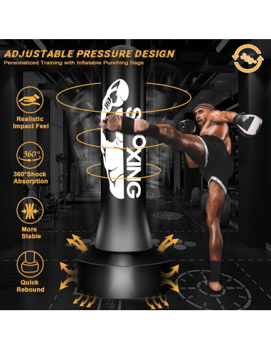 Bolsa de Boxeo Inflable Vobab 177.8 cm para Adultos y Adolescentes