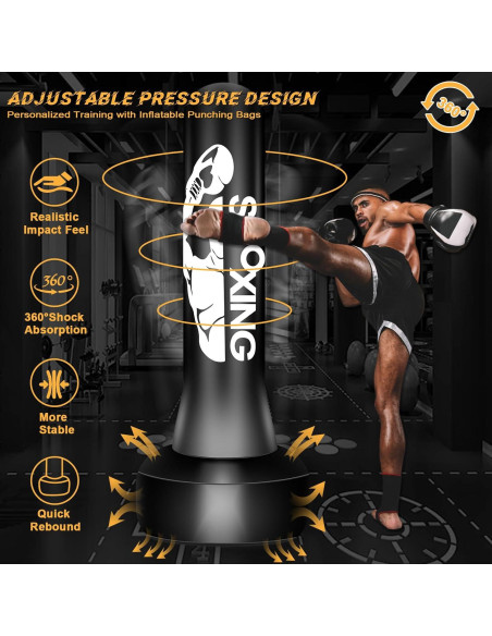 Bolsa de Boxeo Inflable Vobab 177.8 cm para Adultos y Adolescentes