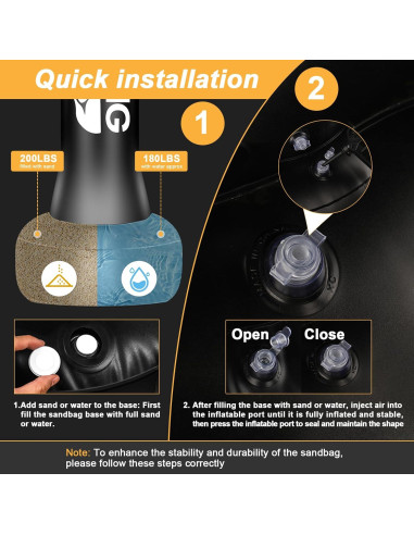 Bolsa de Boxeo Inflable Vobab 177.8 cm para Adultos y Adolescentes