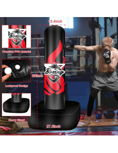 Saco de Boxeo Autómono SPOXING 178 cm con Guantes y Bomba 2