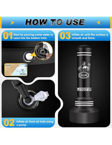 Saco de Boxeo Inflable JUOIFIP 70" (177.8 cm) para Adultos