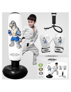 Saco de Boxeo Inflable Rekavary 1.60 m con Guantes y Bomba