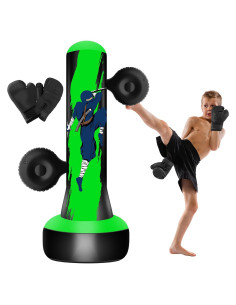 Saco de Boxeo Inflable Vobab 175 cm para Niños y Adolescentes