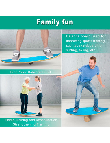 Tablero de Equilibrio Healfith de Madera Antideslizante 204kg