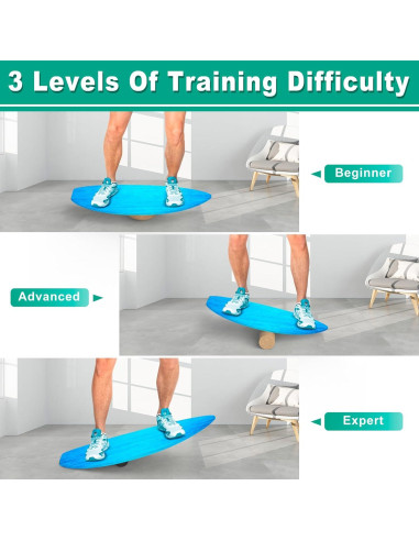 Tablero de Equilibrio Healfith de Madera Antideslizante 204kg