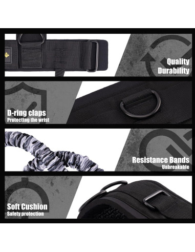 Cintas de Resistencia MANUEKLEAR 250LBS para Boxeo y MMA