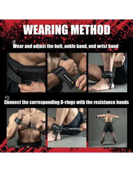 Cintas de Resistencia MANUEKLEAR 250LBS para Boxeo y MMA