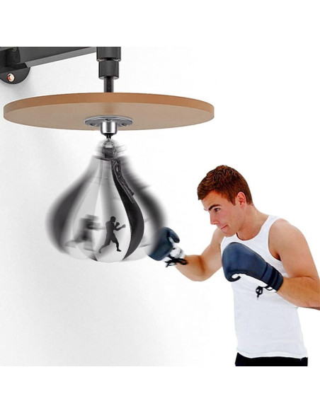 Kit Bolsa de Velocidad Boxeo BeneLabel Cuero Premium 0.76kg