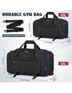 Bolsa de Gimnasio IGOLUMON 40L Impermeable con Compartimento para Zapatos 2