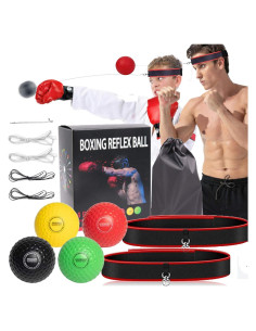 Bola de Reflexión de Boxeo KT-GARY con 4 Niveles y 2 Cintas