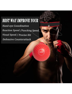 Bola de Reflexión de Boxeo KT-GARY con 4 Niveles y 2 Cintas 2