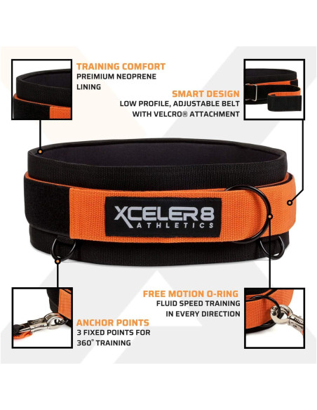 Kit de Entrenamiento de Velocidad XCELER8 - Arnés y Banda de Resistencia