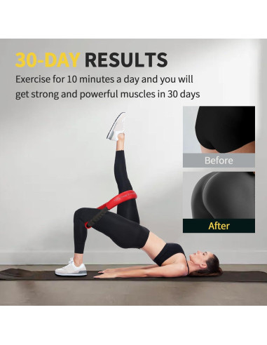 Banda de Resistencia para Glúteos Touioi - 3 Niveles de Resistencia