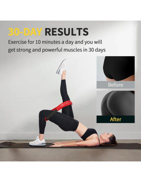 Banda de Resistencia para Glúteos Touioi - 3 Niveles de Resistencia