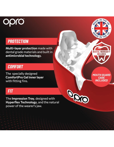 Protector Bucal Personalizado OPRO Adulto Transparente 22x12cm