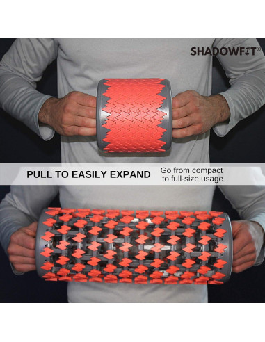 Rodillo de Espuma Ajustable Shadowfit 83.82 cm Rojo para Masaje