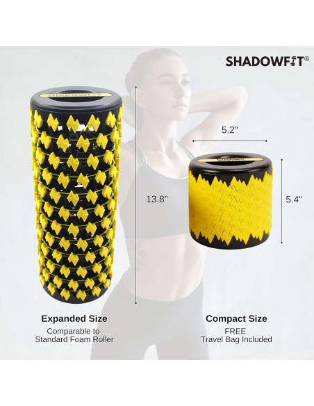 Rodillo de Espuma Ajustable Shadowfit 83.82 cm Rojo para Masaje