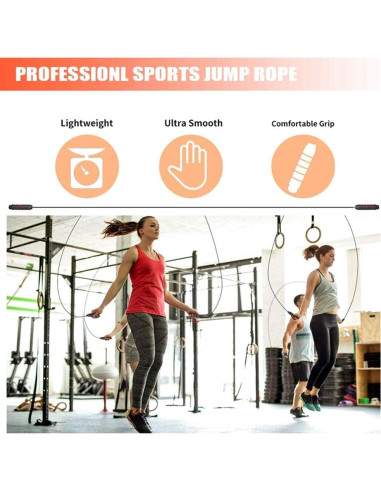 Cuerda de Saltar Redify Ajustable para Fitness 2.79m