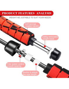 Cuerda de Salto Inalámbrica Redify con Peso Ajustable - Fitness 2