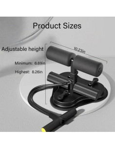 Entrenador Abdominal TITAAEAA Ajustable con 3 Ventosas 2