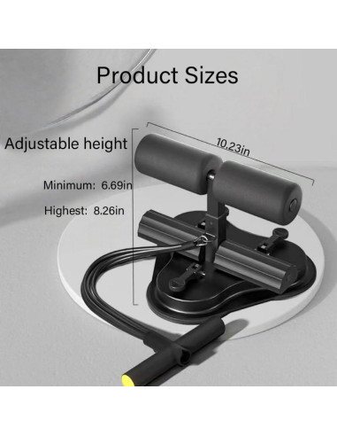 Entrenador Abdominal TITAAEAA Ajustable con 3 Ventosas