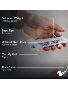 Cuerda de Salto EliteSRS 3.05m PVC 6mm Ajustable Fitness 2
