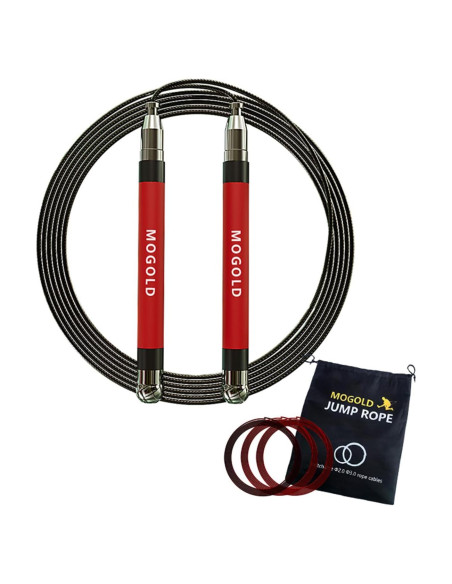 Cuerda de Salto MOGOLD 2-en-1 Ajustable para Boxeo y CrossFit