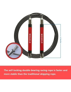 Cuerda de Salto MOGOLD 2-en-1 Ajustable para Boxeo y CrossFit 2