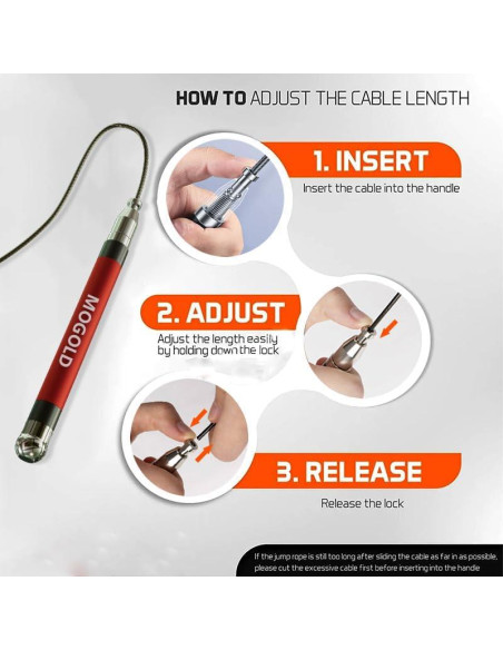Cuerda de Salto MOGOLD 2-en-1 Ajustable para Boxeo y CrossFit