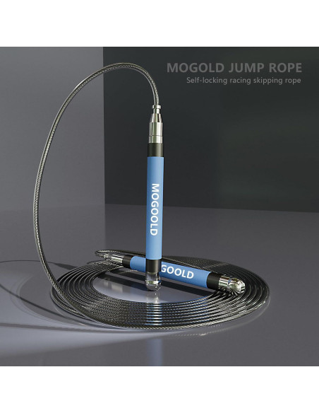 Cuerda de Salto MOGOLD 2-en-1 Ajustable para Boxeo y CrossFit