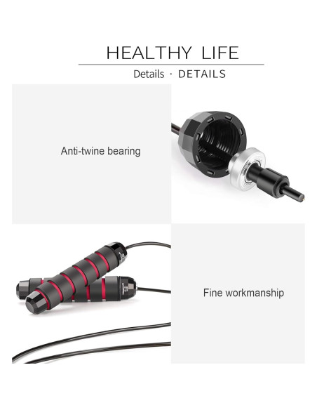 Cuerda para Saltar DEGOL Ajustable 2.74m con Mangos de Espuma