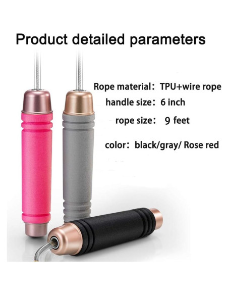 Cuerda de Saltar con Peso Gaoykai 304.8 cm Ajustable Fitness