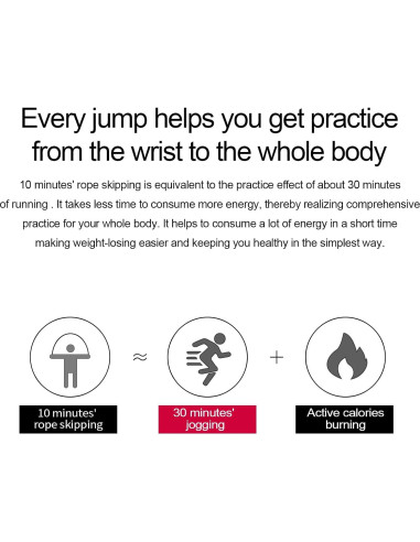 Cuerda para Saltar DEGOL Ajustable 2.74m con Mangos de Espuma