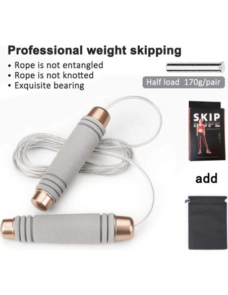 Cuerda de Saltar con Peso Gaoykai 304.8 cm Ajustable Fitness