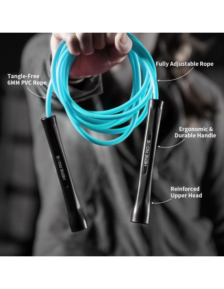 Cuerda de Saltar Ajustable Hererope 6mm PVC para Fitness
