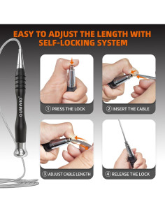 Cuerda de Salto Rápida GUMWIG con Peso Ajustable y Longitud Regulable 2