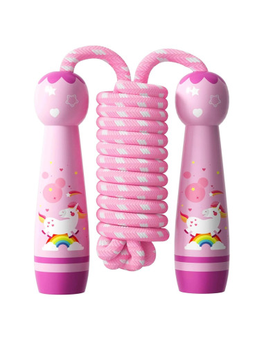 Cuerda de Saltar Ajustable JGM para Niños - Algodón Trenzado