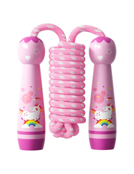 Cuerda de Saltar Ajustable JGM para Niños - Algodón Trenzado
