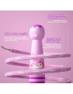 Cuerda de Saltar Ajustable JGM para Niños - Algodón Trenzado 2