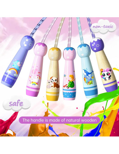 Cuerda de Saltar Ajustable JGM para Niños - Algodón Trenzado