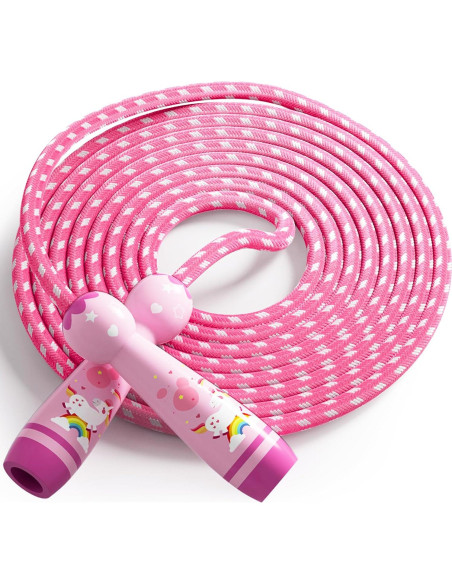 Cuerda de Saltar Ajustable JGM para Niños - Algodón Trenzado