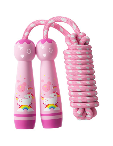 Cuerda de Saltar Ajustable JGM para Niños - Algodón Trenzado