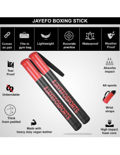Palos de Entrenamiento de Boxeo Jayefo 45cm Negro/Rojo 2