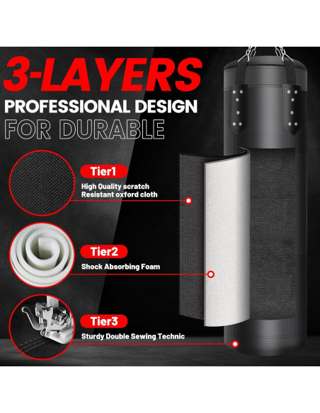 Bolsa de Boxeo Jealthk 4FT + Guantes 12OZ + Accesorios