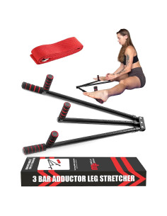 Estirador de Piernas MuscleForge 3 Barras Ajustable 180 Grados
