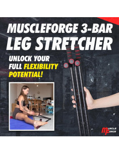 Estirador de Piernas MuscleForge 3 Barras Ajustable 180 Grados 2