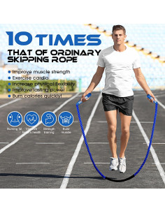 Cuerda de Salto con Peso Ayombo 0.9 kg para Fitness 2