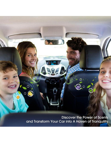 10 Recargas Ambientadores RoyAroma Clips Ventilación Aromas Lavanda, Limón, Menta, Naranja, Eucalipto